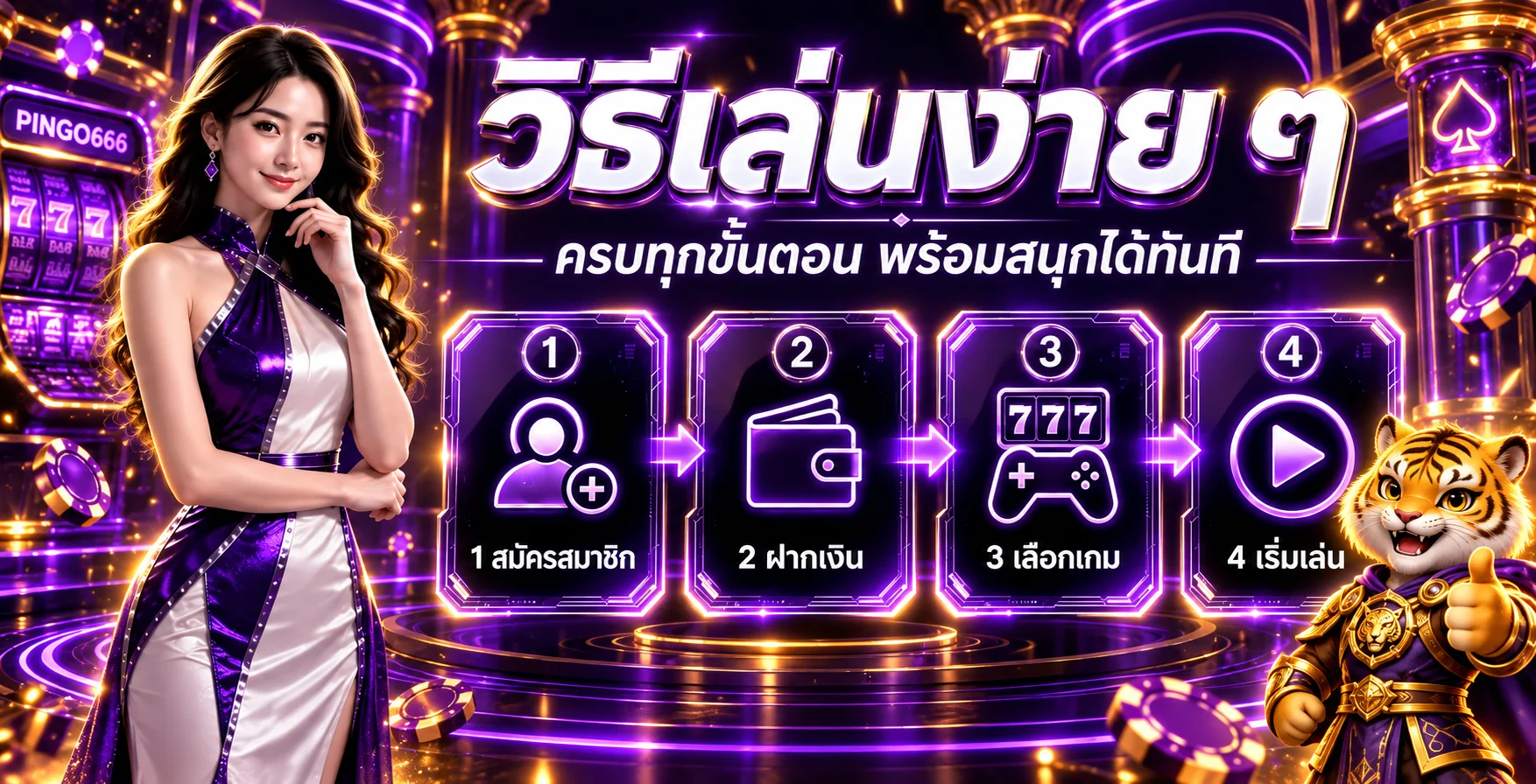 วิธีเล่นสล็อต PINGO666 สี่ขั้นตอนสำหรับมือใหม่